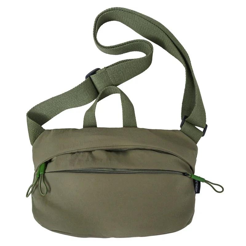 Nylon Fabric Texture Crossbody Bag for Men and Women New Lightweight Versatile Casual Chest Bag