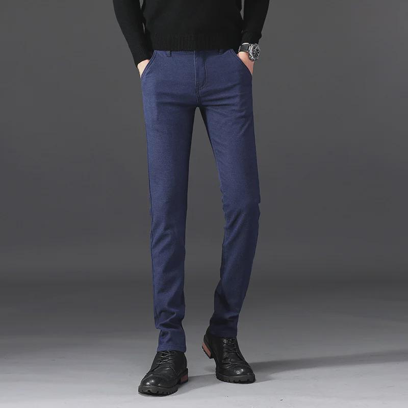 Men's Casual Slim Elastic Cotton & Linen Pants with Simple Open Pockets - Multi-Color Trousers