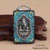Ebony Tangka Necklace with Ethnic Na Fu Pendant - Buddha Amulet for Men & Women