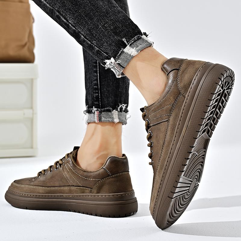 Fashion Leisure Walk Man School Footwear Fashion Brand Leather Vulcanize Shoes Trainers Hot Sale Casual Shoes Outdoor Men's Sneakers