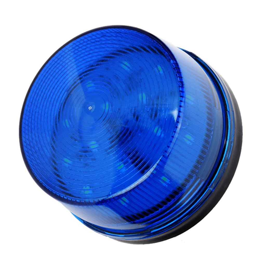 DC9 12V Blue LED Strobe Beacon Emergency Alarm Warning Signal Flashing Light Without Sound