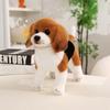 High Quality Handmade Beagle&Yorkie Plush Toys Cuddly Fluffy Standing Pose Lifelike Pet Dog Doll Pretty Desktop Decor Nice Gift