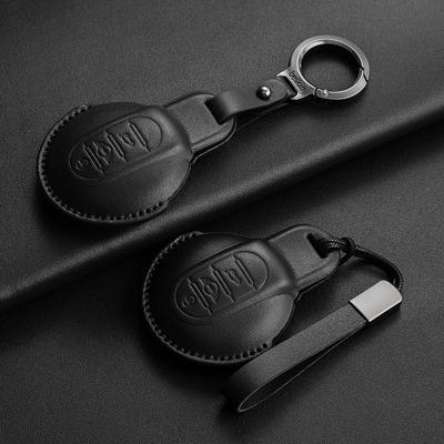 Capa de couro para chave de carro para BMW MINI COOPER S ONE JCW F54 F55 F56 F57 F60 CLUBMAN COUNTRYMAN Suporte para controle remoto Fob Shell Chaveiro
