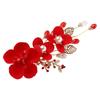 Haarschmuck Rote Blume Damen Haarspangen Festival Haarnadeln Schnabelspangen Chinesische Hanfu Haarspangen