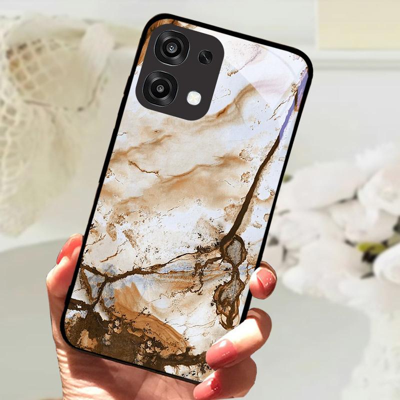 For Oppo A6 A 6 Pro F31 5G CPH2781 Case Fashion Painting Tempered Glass Cover For OPPO A6Pro Phone Fundas Protective Shell Coque
