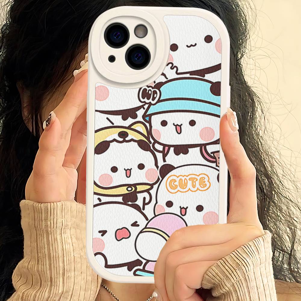 Cute Bubu Dudu Phone Case For IPhone 16 15 14 13 12 11 Pro Max Plus Shockproof Leather Cover