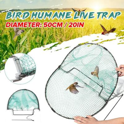 Nueva Red para Pájaros Verde 50X45 cm Trampa Viva Humana Efectiva Caza Codorniz Sensible Captura Humana Caza Suministros de Jardín Control de Plagas