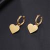 My Shape Lovely Flower Hoop Earrings for Women Gifts Stainless Steel Heart Sun Maple Leaves Earrings Fashion Jewelry Wholesale