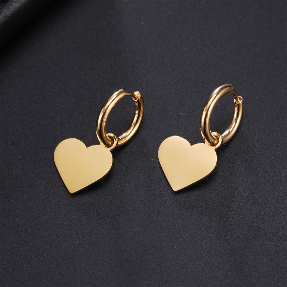 My Shape Lovely Flower Hoop Earrings for Women Gifts Stainless Steel Heart Sun Maple Leaves Earrings Fashion Jewelry Wholesale