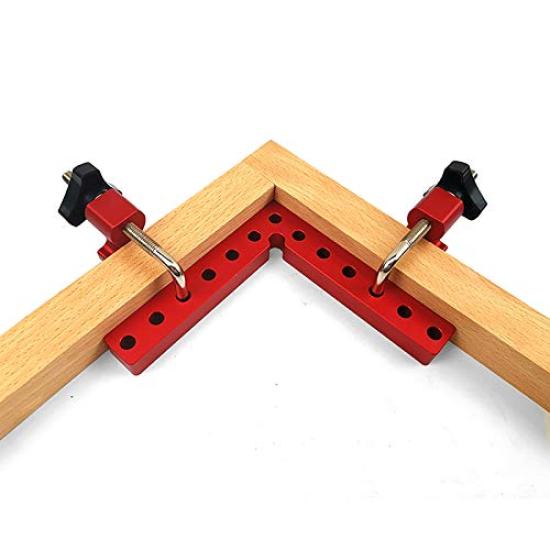 Complete Square Corner Clamp 90 Degree Woodworking Carpentry Fixing and Clamping Aluminum Alloy Set, Kit, L-Shaped, Square, Fixture, Tool, (100mm)