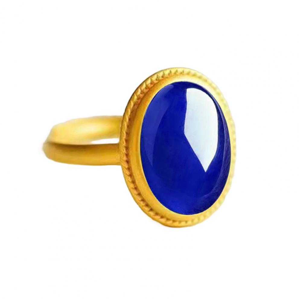 Zarif Değerli Taş Takı Etnik Tarz Doğal Taş Yüzük Oval Değerli Taşlı Kadın Yıl Dönümü Doğum Günü Düğün Hediyesi