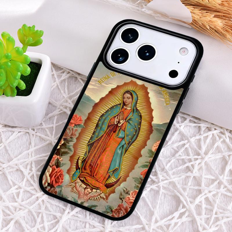 Virgen De Guadalupe Virgin Mary Shockproof Phone Case for iPhone 17 Air 16e 15 11 12 14 13 Pro Max Cover Coque