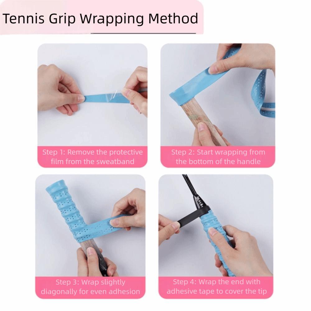 Perforated Tennis Overgrip Sweat Absorption Rackets Grip Badminton Overgrip  Racquet Supplies