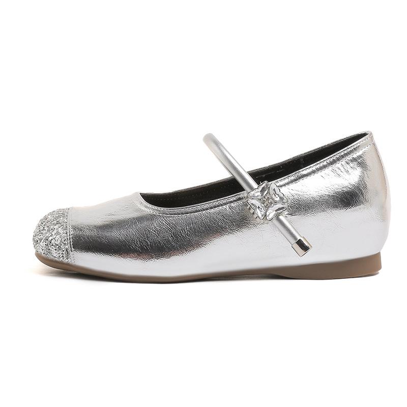 

Inner height-increasing women s shoes 2025 new summer skirt silver single shoes Mary Jane small leather shoes small beanie shoes 35 серебряный