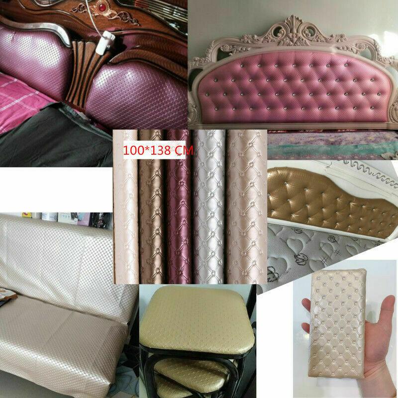 100x138cm Ražená PU kůže Umělá Syntetická Kůže Látky na Šití DIY Taška Pohovka Dekorace do Auta Domácí Čalounický Materiál