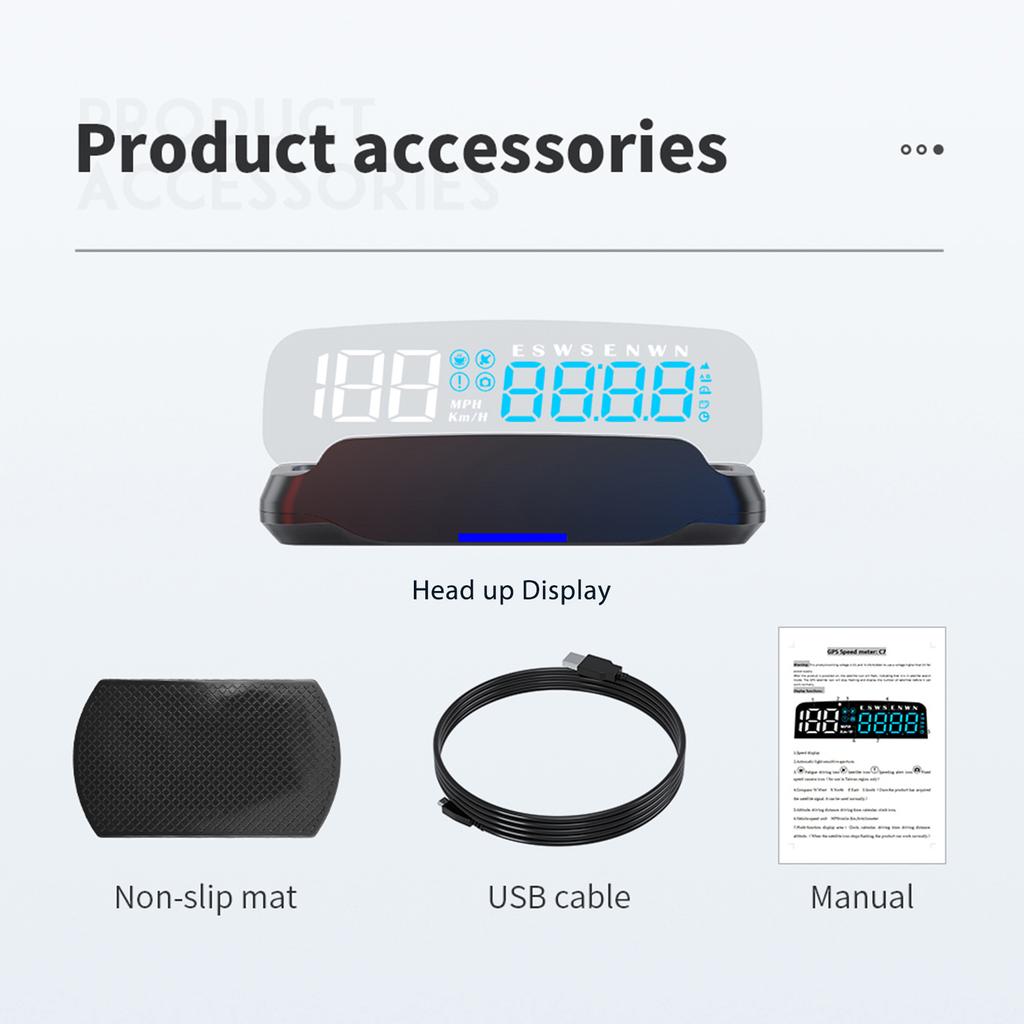 Afișaj Heads-Up Vitezometru digital Vitezometru GPS pentru afișaje cu lumină ambientală care schimbă culoarea mașinii