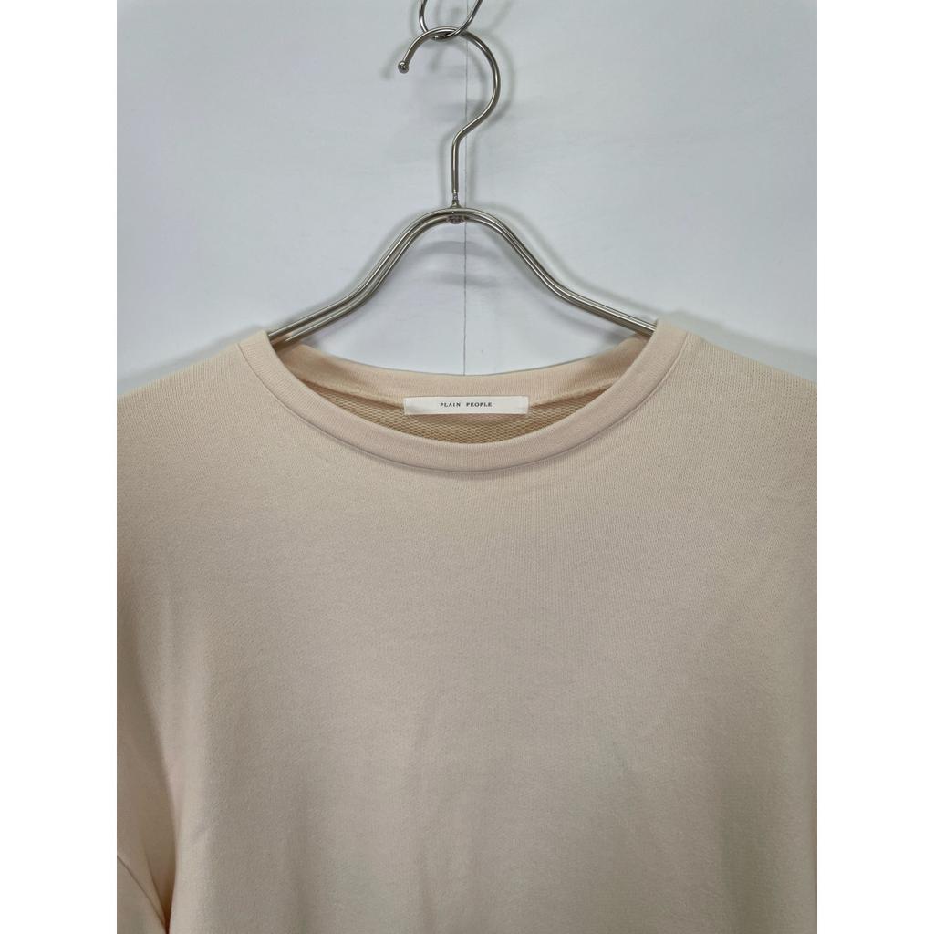 PLAIN PEOPLE Ivory A1541UA038 Organic Soft Sweat Long Sleeve Dress Dress 2 IvoryUsed