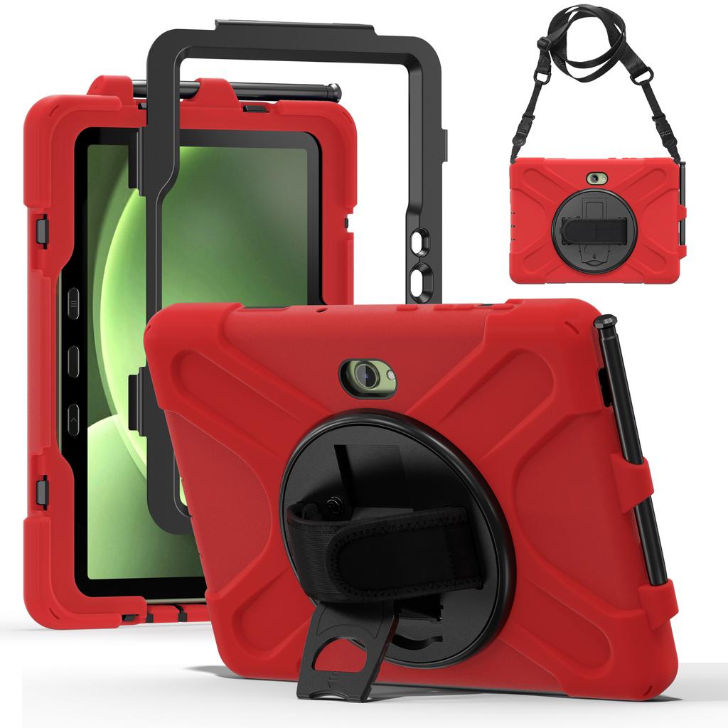 For Samsung Galaxy Tab Active5 Pro X350/X356B/Active Pro T540/T545/T547/Active4 Pro T630/T636 Kickstand Case Cover with Shoulder Strap