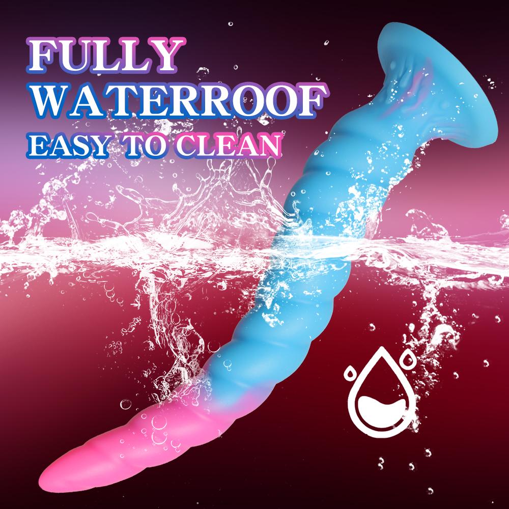 Leuchtende Analsexspielzeuge Langer Analplug Dildos Riesige Buttplugs für Frauen Männer G-Punkt Prostata-Massagegerät Schwuler Anus Dilator Masturbator