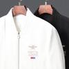 Jacket Men's Autumn and Winter High-end Casual Baseball Uniform Little Bee Embroidery Slim Fit Cotton Thickened Cold-resistant Warm Jacket