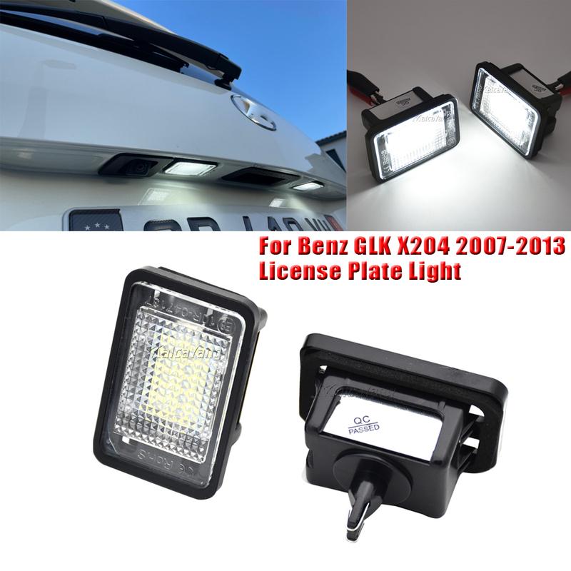 2 Pieces LED Number License Plate Light Lamp For Mercedes-Benz GL ML GLK GLA GLC GLE Class W176 W166 X156 X166 X204 X205 R172