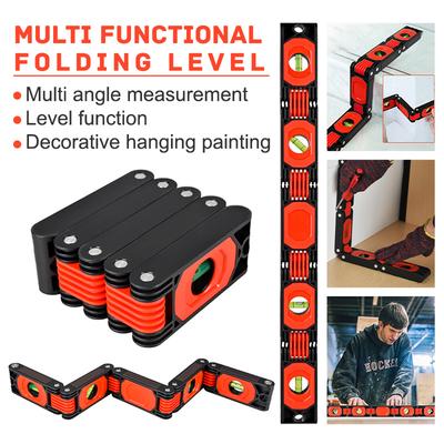 Saker Multi-Function Foldable Level 28-Inch Multi-Angle Measurement Woodworking Tools Precise Leveling In Any Position Save Time