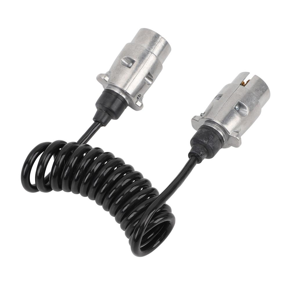 12V Trailer Adapter Wiring Plug 2m  Standard 7 Pin to 7 Pin Spring Wiring Adapter Connector Plug for RV Caravan Boat