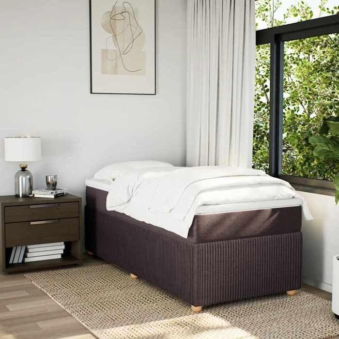 Exclusive House - Slatted Bed Base with Mattress Dark Brown 80x200 Cm
