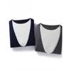 35% Cashmere Women's Color Block Faux Layered Korean Style Pullover Sweater