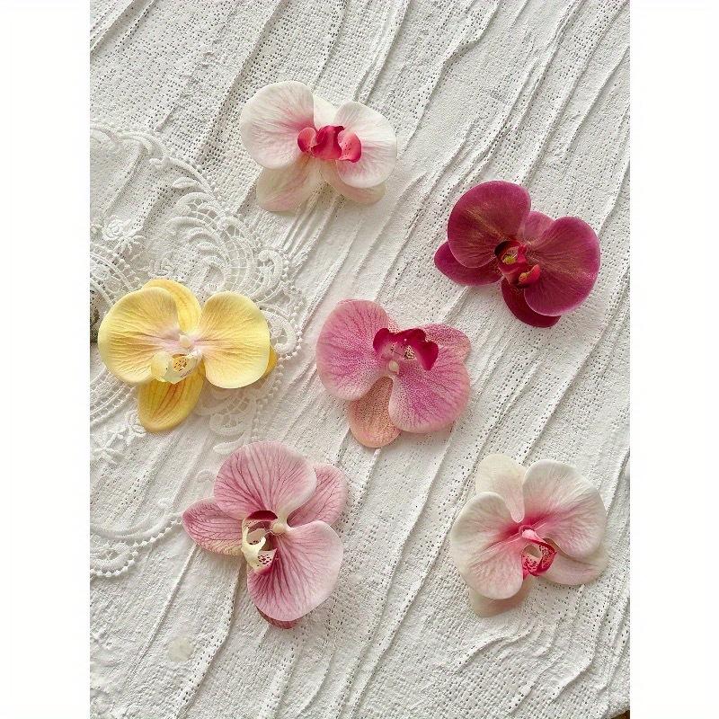 1/3pcs Butterfly Orchid Decorative Faux Flower DIY Accessory For Hats, Shoes, Clothes, Valentine Day, Gift Gifts Birthday Graduation