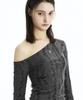 HOLYNUMBER7 Holy Symbol Vintage Off-Shoulder _ Gray