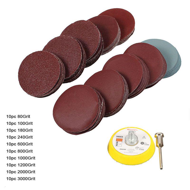 100X 1'' 25mm Hook Loop Sandpaper Disc Abrasive Sanding Paper Pad 100-3000 Grit 100X 1'' 25mm Hook Loop Sandpaper Disc Abrasive Sanding Paper Pad 100-3000 Grit