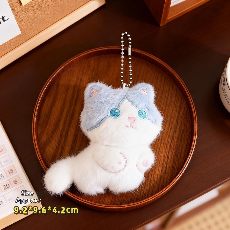 Cute Calico Cat Plush Keychain,  Bag Charm, Couple Gift Pendant Bag Plush Keychain Phone Car Keyring For Birthday Gift