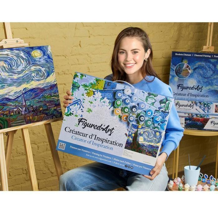 Peinture par numéro figured art femme en habits traditionnels 40x50 cm multicolore