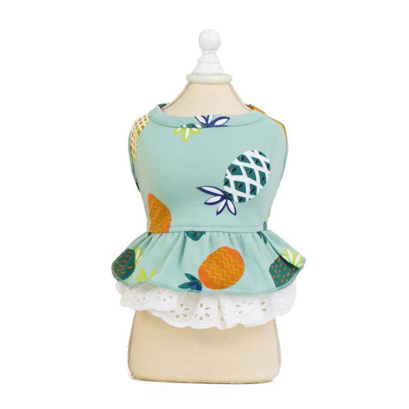 Cozy Cotton Cat Dog Dress Skirt Summer Pet Clothes for Small Dogs Yorkshire Shih Tzu Teddy Dresses Puppy Clothing Cachorro Roupa