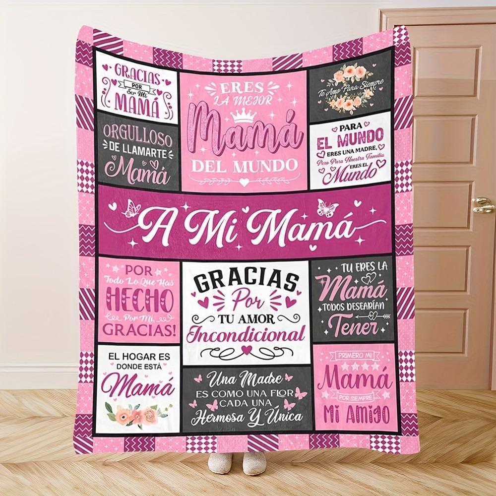 GUOYU Blanket 1pc Pink Warm Blanket Birthday GIft For Mom Cozy Fluffy Flannel Blanket for Home Living Room Bedroom Decor 2026 New Year Gift