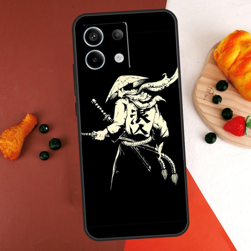 Samurai Warrior Case For Xiaomi Redmi Note 13 14 Pro 9 10 11 12 Pro 10S 11S 12S Redmi 13C 10C 12C 14C Coque