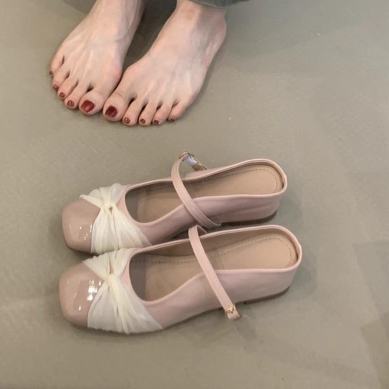 

Нежные сказочные туфли-шлепанцы с бантом, 2025 новинка, французские элегантные, с юбкой, с внутренней платформой, вечерние туфли 40