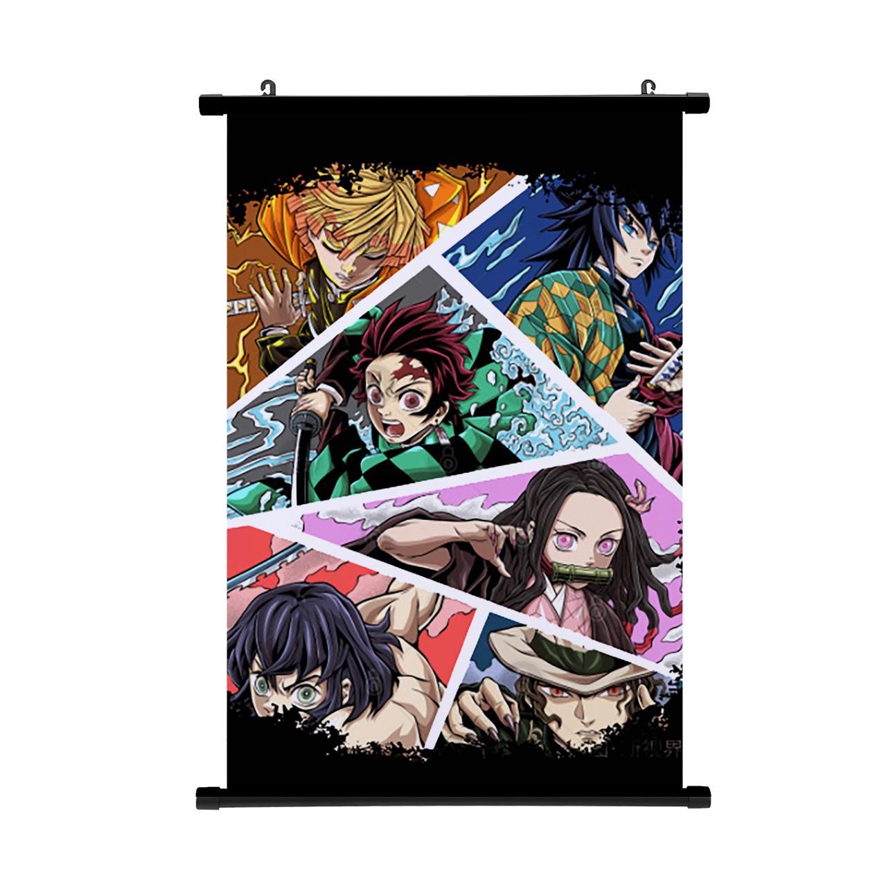 

Истребитель демонов Незуко Постер Мультяшный Kimetsu No Yaiba Свиток Постер Настенный Свиток Постер Популярный Узор Живопись Постер 40*60cm чёрный