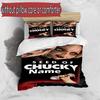 Juego de funda nórdica de 3 piezas (1 funda de edredón + 2 fundas de almohada, sin núcleo), Juego de Ropa de Cama con Nombre Personalizado y Estampado de Novia de Chucky, Regalo de Decoración para Dormitorio del Hogar