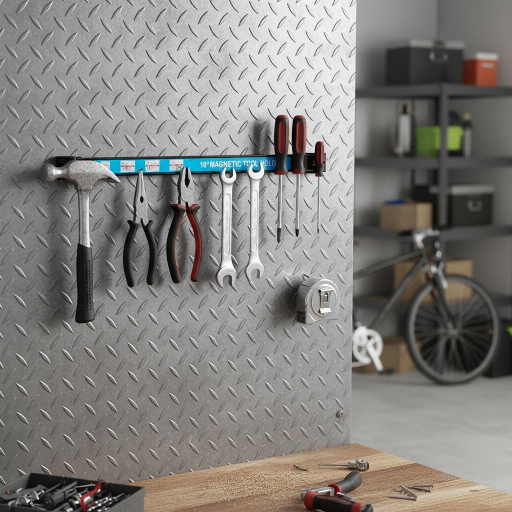 Magnetischer Werkzeughalter 12/18 Zoll Starker Magnetstreifen für Metallwerkzeuge Garage Werkstatt Aufbewahrungs-Organizer Mit Befestigungsmaterial