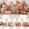Easy Crafting Kit with Tutorial DIY Quilted Hanger for Door Wall, Wreath Patchwork Bow Sewing Hummingbird Cardinals Fabric Art Kit, Craft Adults