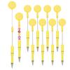 PATIKIL 10pcs Beaded Pens Retractable Badge Reel Beaded Pens Bulk Beaded Ballpoint Pens Black Ink for DIY Making Office Workers Waitresses Writing