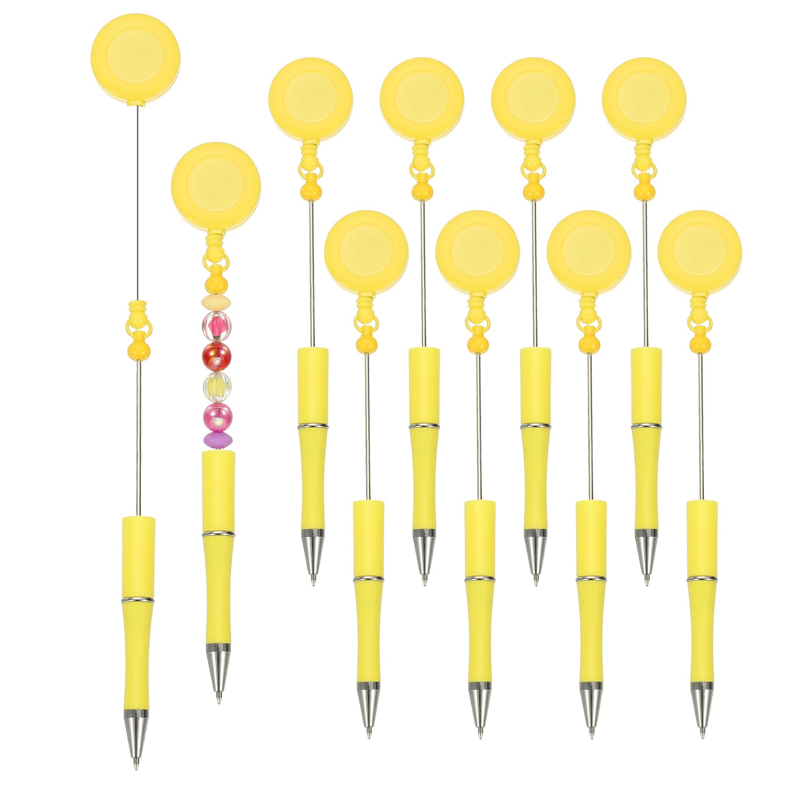 

PATIKIL 10 шт. Ручки с бусинами Выдвижной бейдж-ролик Ручки с бусинами Оптом Шариковые ручки с бусинами Черные чернила для DIY Изготовления Офисные работники Официантки Письмо