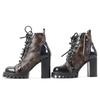 Great LOUIS VUITTON Ankle boots Leather monogram lace-up leather Women 36 G34085 Used
