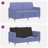 Storage Sofa In Jeans Blue 152 X 78 X 87 Cm Polyester
