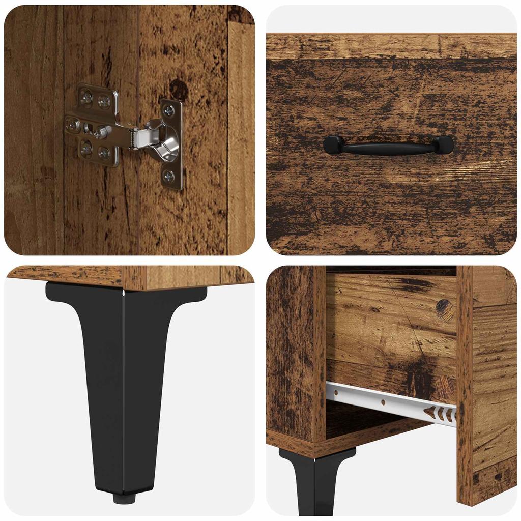 Sideboard Reclaimed Wood 69.5 x 34 x 90 cm Engineered Wood