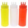 3 Hole Plastic Squeeze Type Condiment Bottle Condiment Dispenser Accessory Reusable And Suitable For Kitchen Use