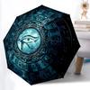 1pc Eye of Horus, Hieroglyphics Automatic Open/Close Umbrella with Folding Feature Compact Travel Umbrella, Lightweight Design, for Commuting152