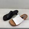 Super soft and waxy sheepskin women's slippers wear summer new leather medium heel kitten and one-word mop versatile sandals
